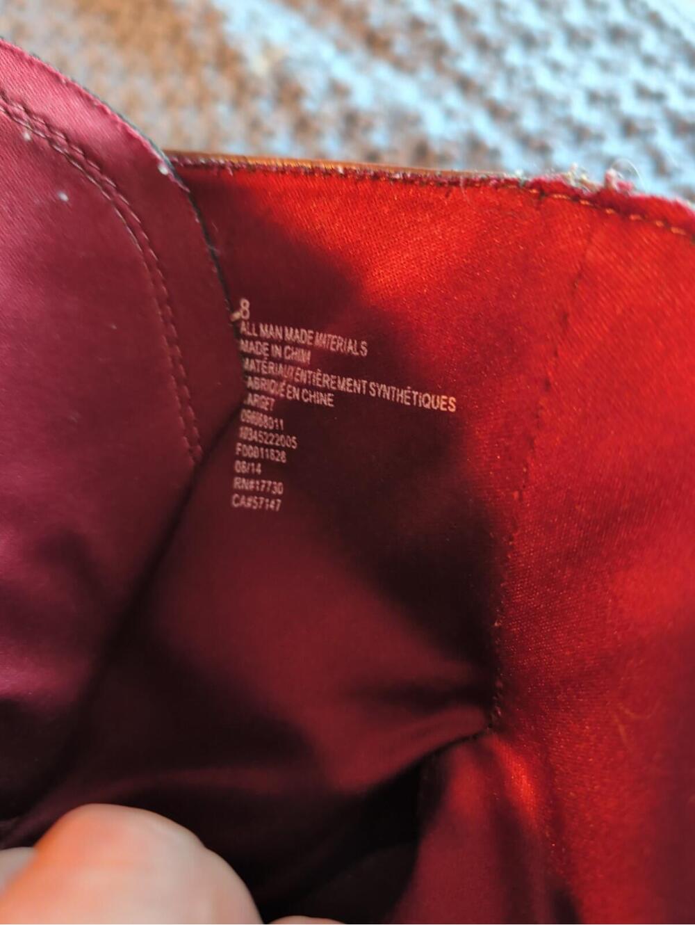 Mossimo Maroon Combat Boots With Zip - Picture 6 of 8